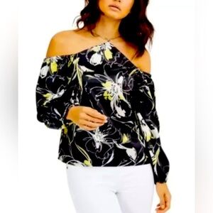 NWT Thalia Sodi size extra large cold shoulder floral print top